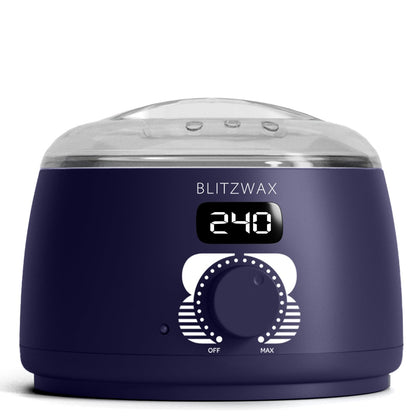 BLITZWAX Wax Warmer front view in deep blue