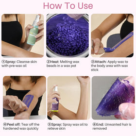 BLITZWAX Waxing Kit with Lavender wax beads
