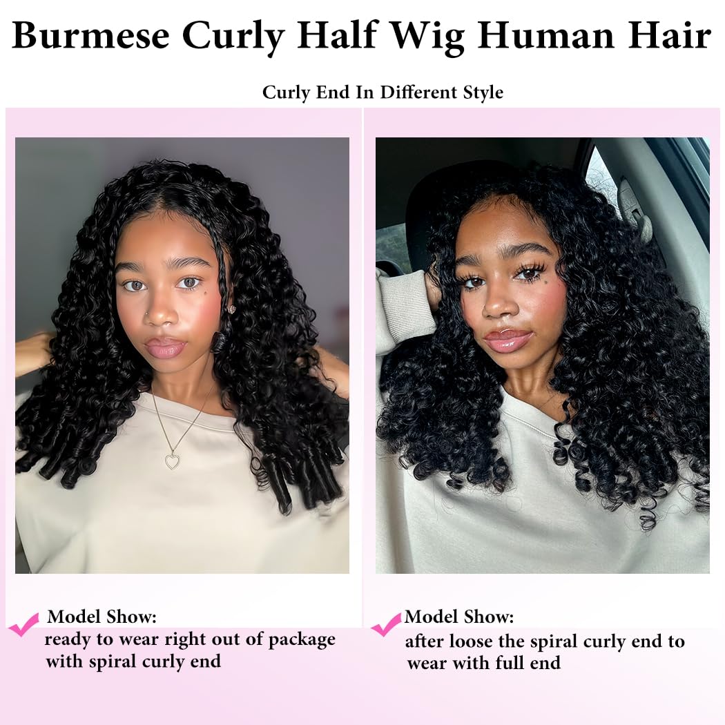 Blomas Burmese Curly Half Wig 20 inch packaging