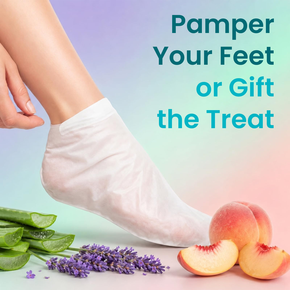 BLOOMORA Foot Peeling Mask application on feet