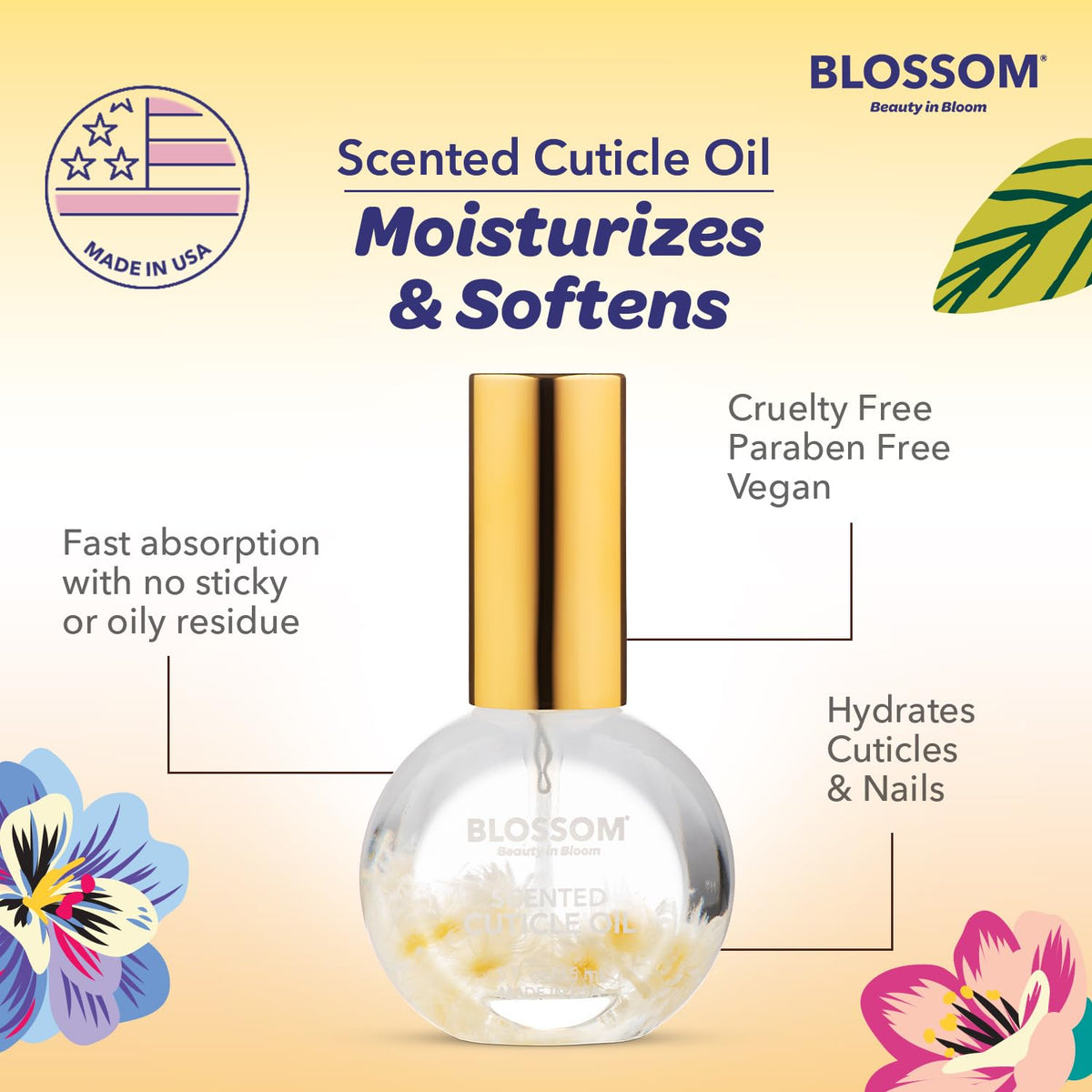 Blossom Cuticle Oil 0.5 fl. oz with a dropper