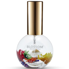 Blossom Cuticle Oil 0.5 fl. oz with real flowers front view