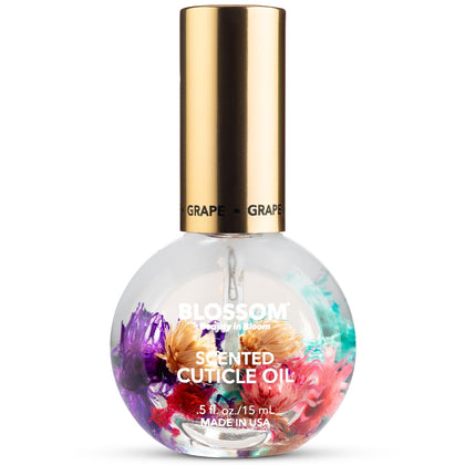 Blossom Cuticle Oil 0.5 fl. oz with real flowers front view