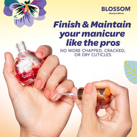 Blossom Cuticle Oil Almond Biscotti application on nails