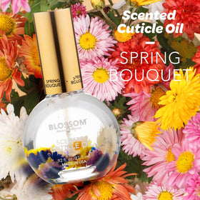 Blossom Cuticle Oil bottle with floral design
