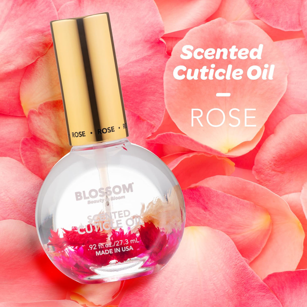 Blossom Cuticle Oil bottle with floral infusion