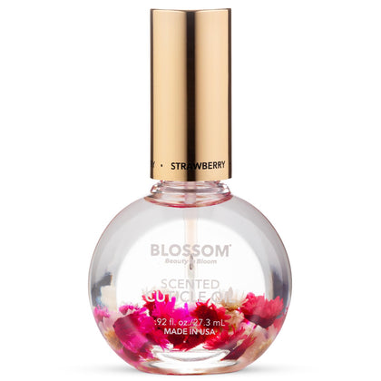 Blossom Cuticle Oil front view with real flowers inside