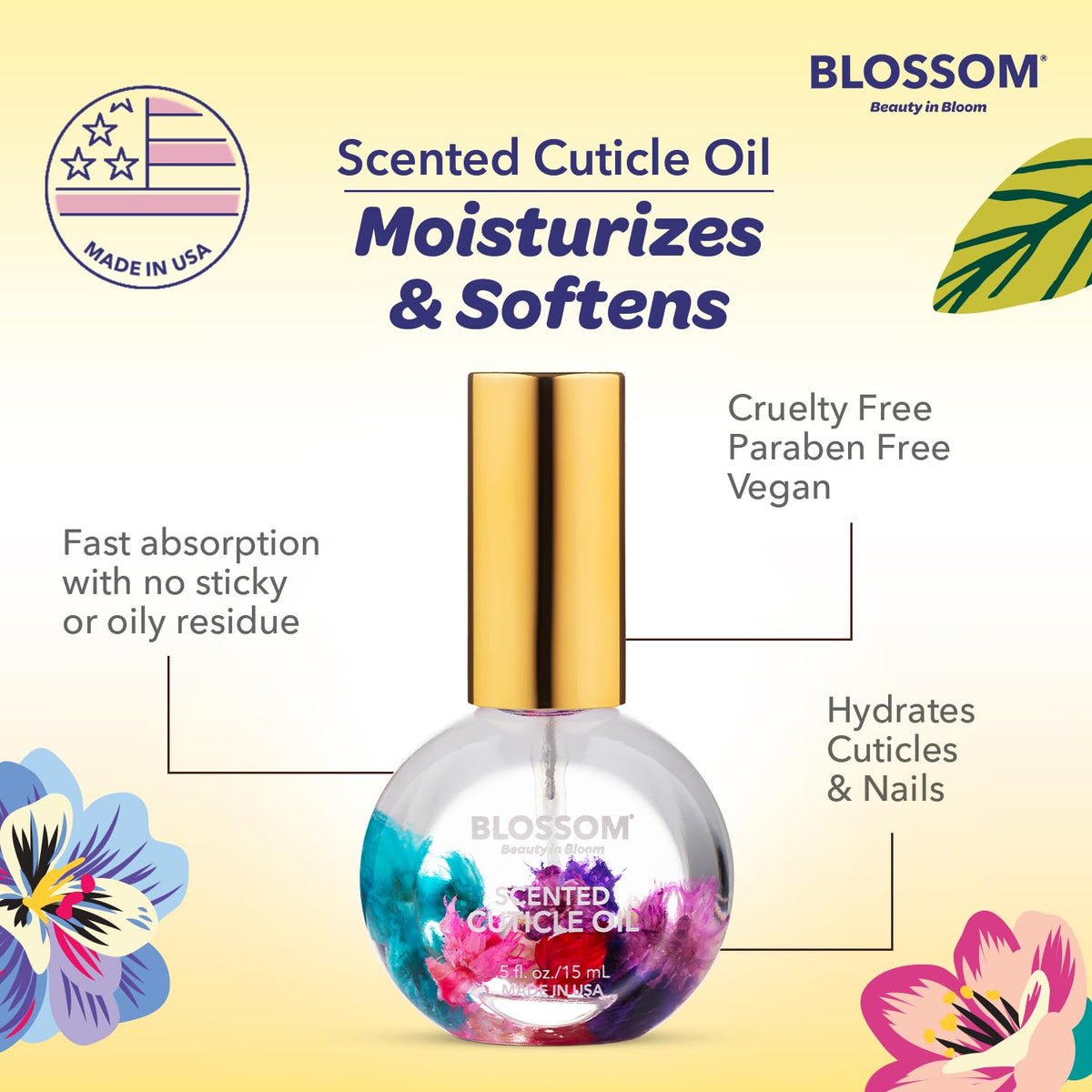 Blossom Cuticle Oil variety of scents displayed