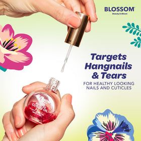 Blossom Cuticle Oil with lavender flowers close-up