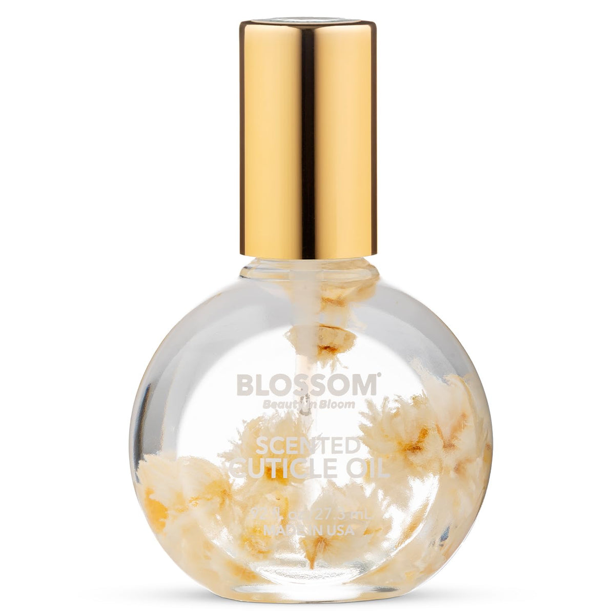 Blossom Cuticle Oil with real flowers front view 0.92 fl. oz