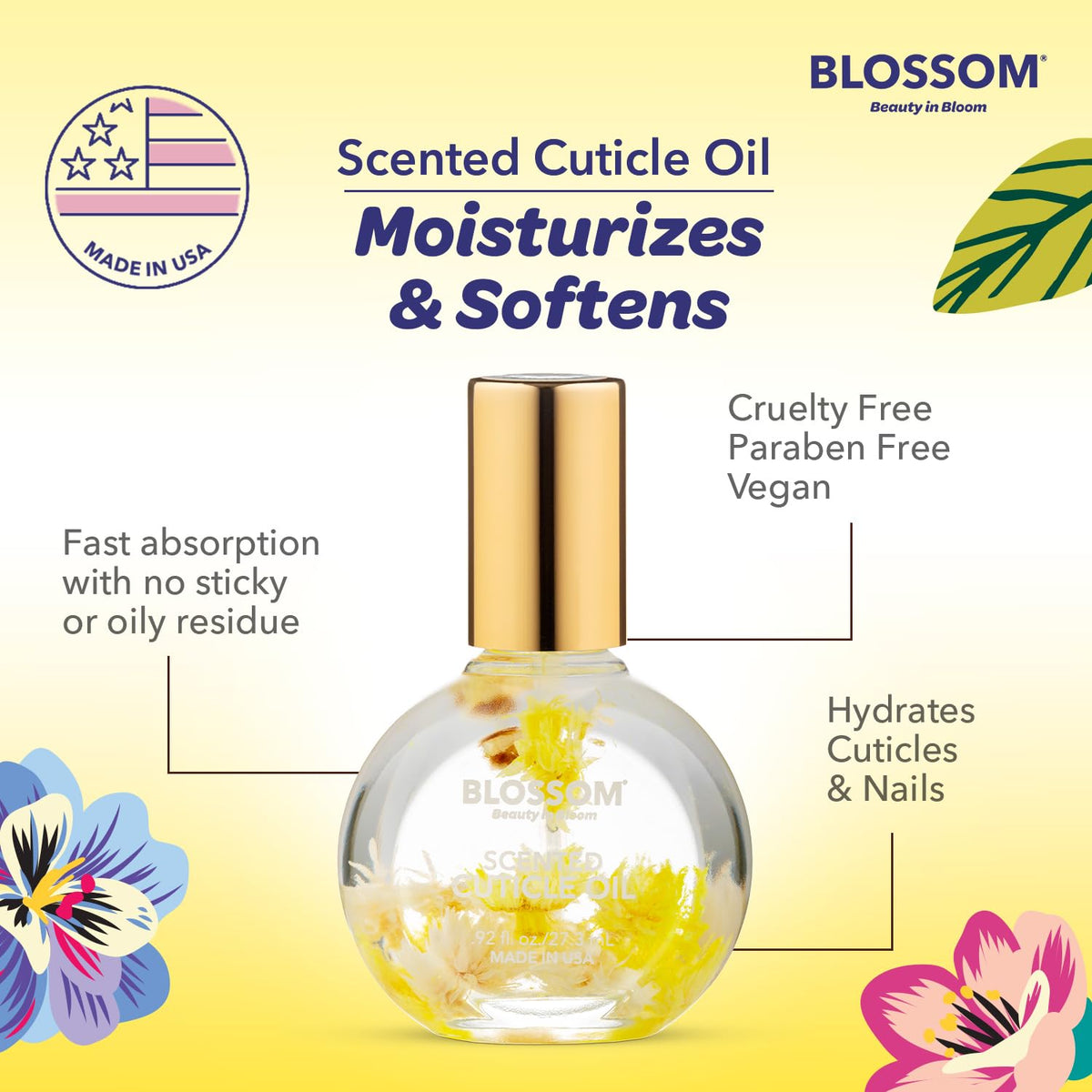 Blossom Cuticle Oil with various scents displayed