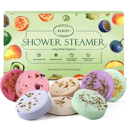 BLRIET Shower Steamers Aromatherapy Gift Set 8 Pack front view
