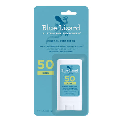 BLUE LIZARD Kids Mineral Sunscreen Stick SPF 50 front view