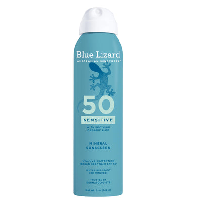 BLUE LIZARD Sensitive Mineral SPF 50 Spray 5 oz front view