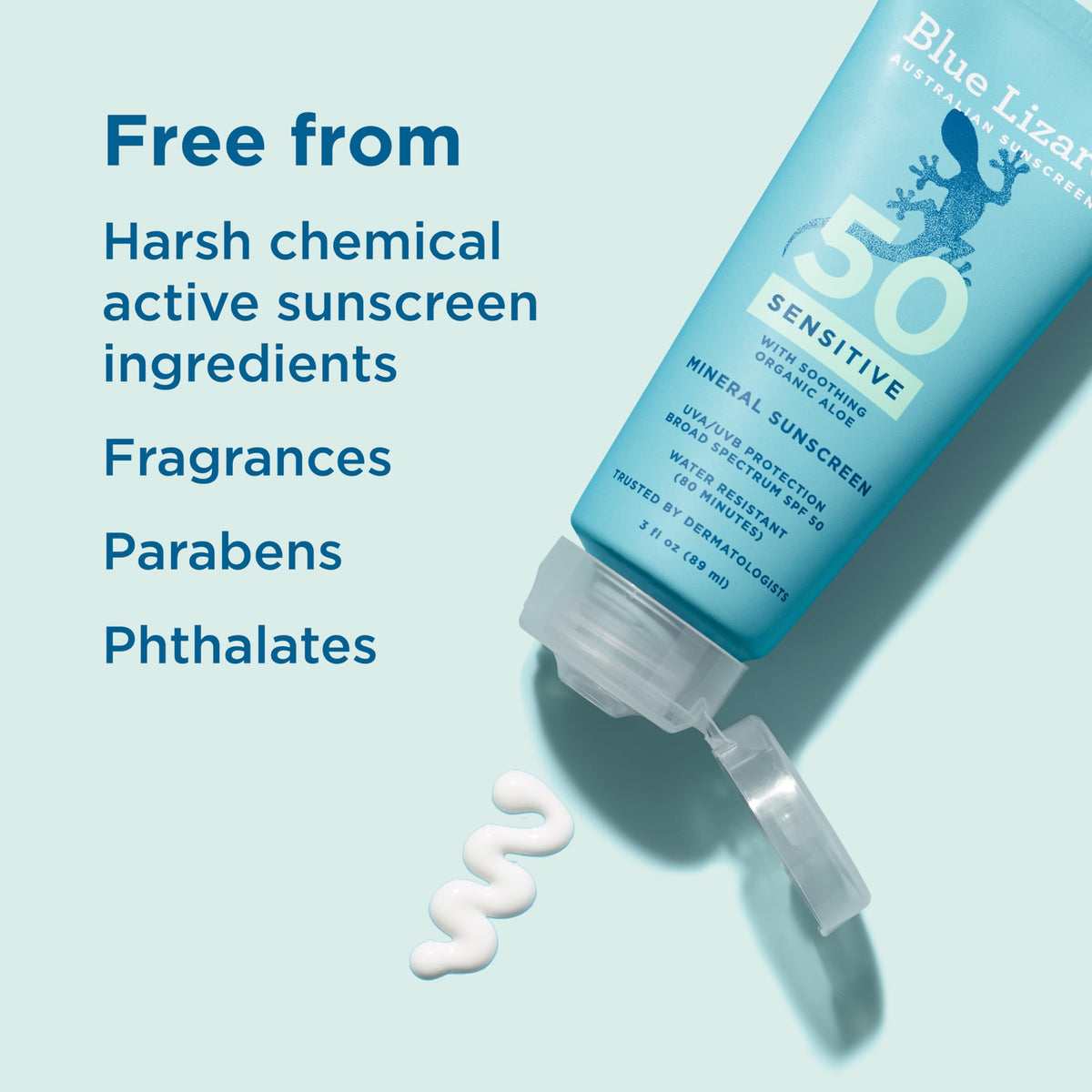 BLUE LIZARD Sensitive Mineral Sunscreen in outdoor setting