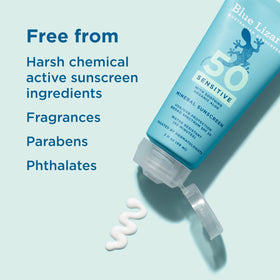BLUE LIZARD Sensitive Mineral Sunscreen in outdoor setting