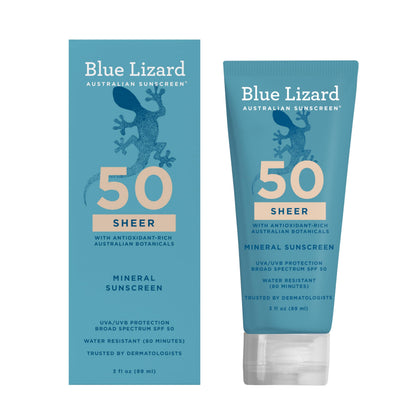 BLUE LIZARD Sheer Body Mineral Sunscreen Lotion SPF 50 front view