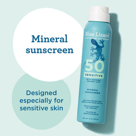 BLUE LIZARD SPF 50 Spray on sandy beach