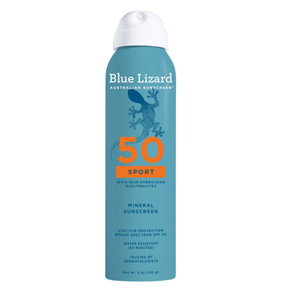 BLUE LIZARD Sport Mineral Sunscreen Spray SPF 50+ front view