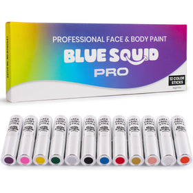 Blue Squid 12 Colour Pack Face Paint Stick front view