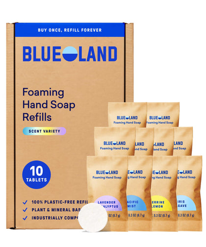 BLUELAND Foaming Hand Soap Refill Tablets 10-Pack variety scents