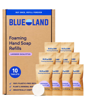 BLUELAND Foaming Hand Soap Refill Tablets Lavender Eucalyptus pack front view