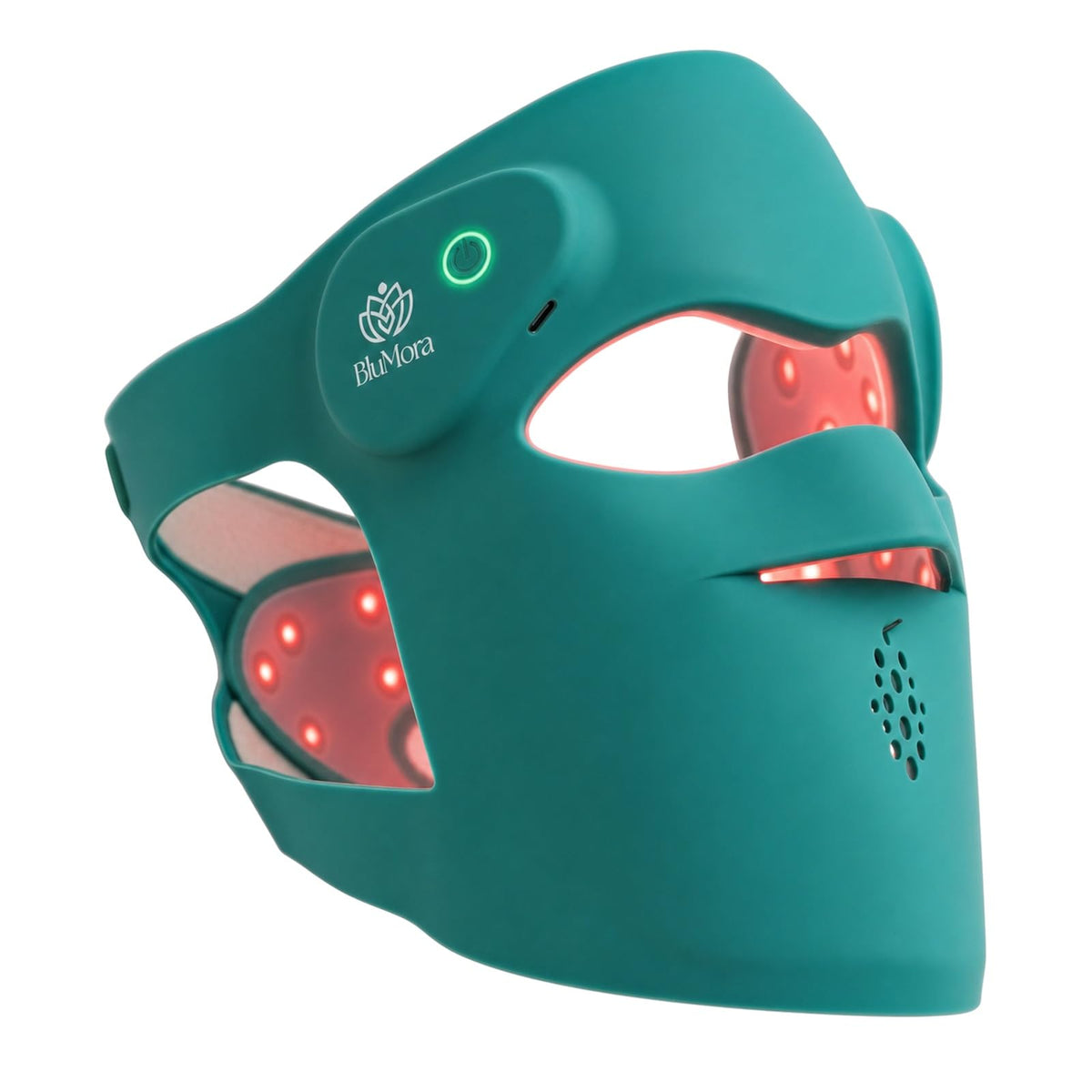 BluMora LED Face Mask front view showing 280 LEDs