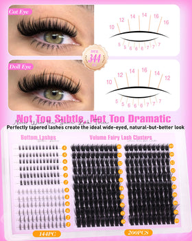 Boahankuke Fluffy Lash Clusters D Curl packaging