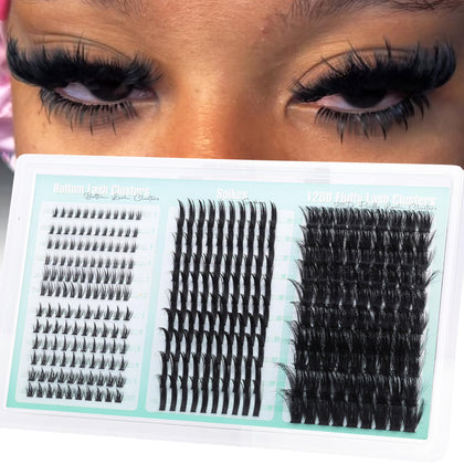Boahankuke Lash Clusters 322PCS front view in packaging