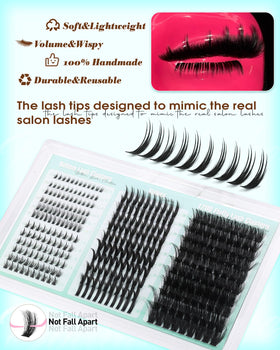 Boahankuke Lash Clusters 322PCS with application tools