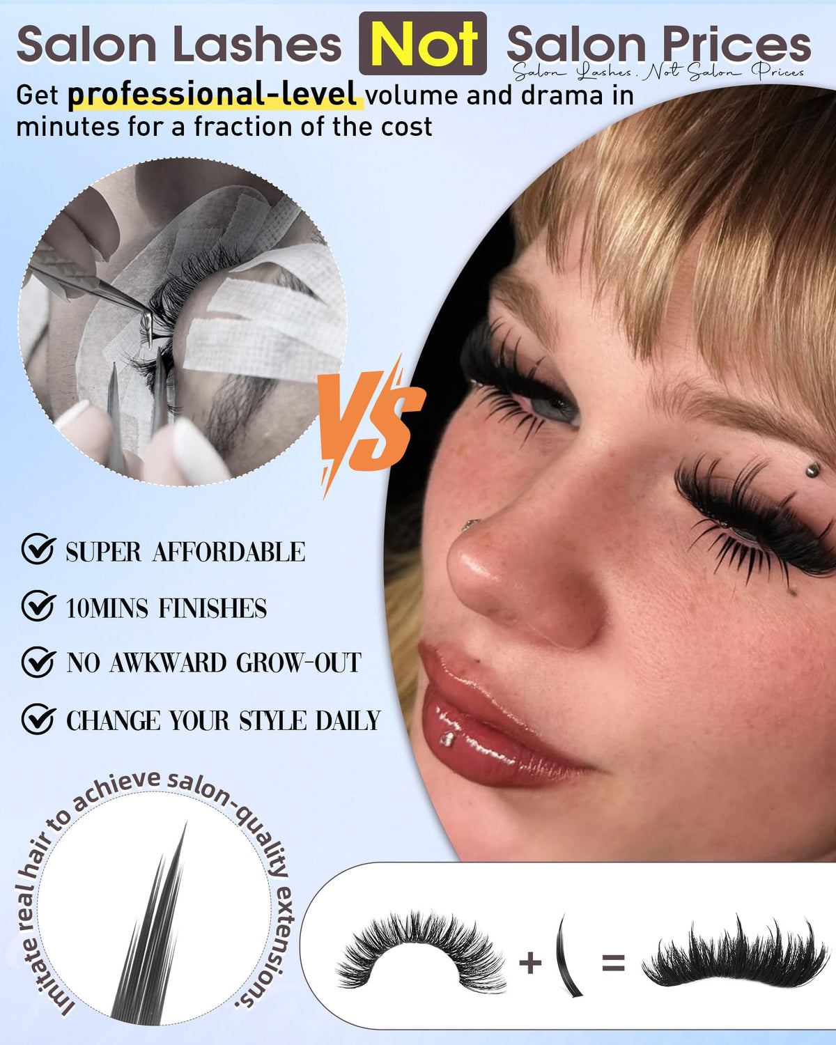 Boahankuke Lash Clusters showcasing different lash styles