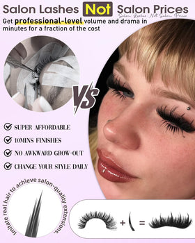 Boahankuke Wispy Lash Clusters applied on model