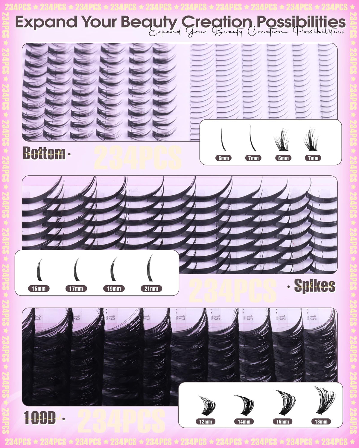 Boahankuke Wispy Lash Clusters in use