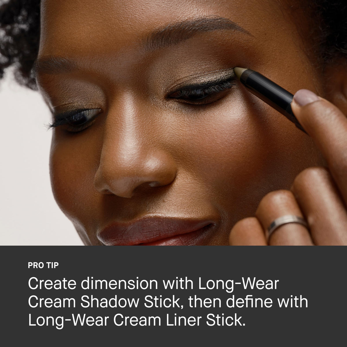 Bobbi Brown Long-Wear Cream Liner Stick applied for smoky eye look