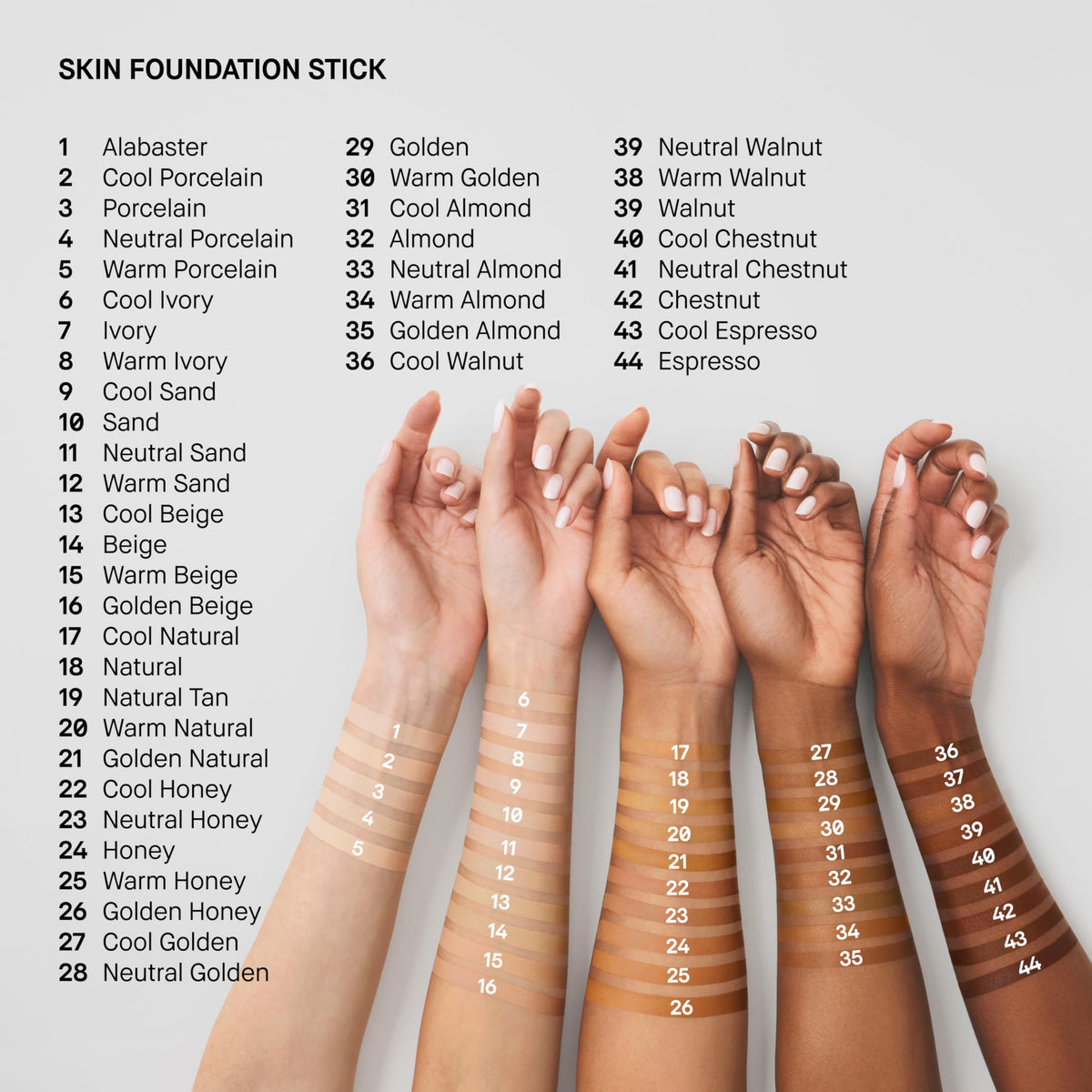 Bobbi Brown Skin Foundation Stick Almond C-084 application with brush