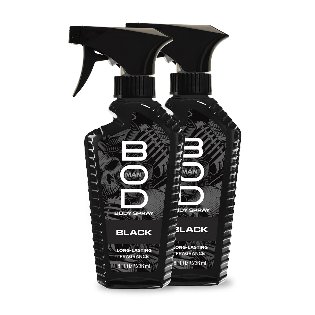 BOD man Black Fragrance Body Spray front view 8 fl oz