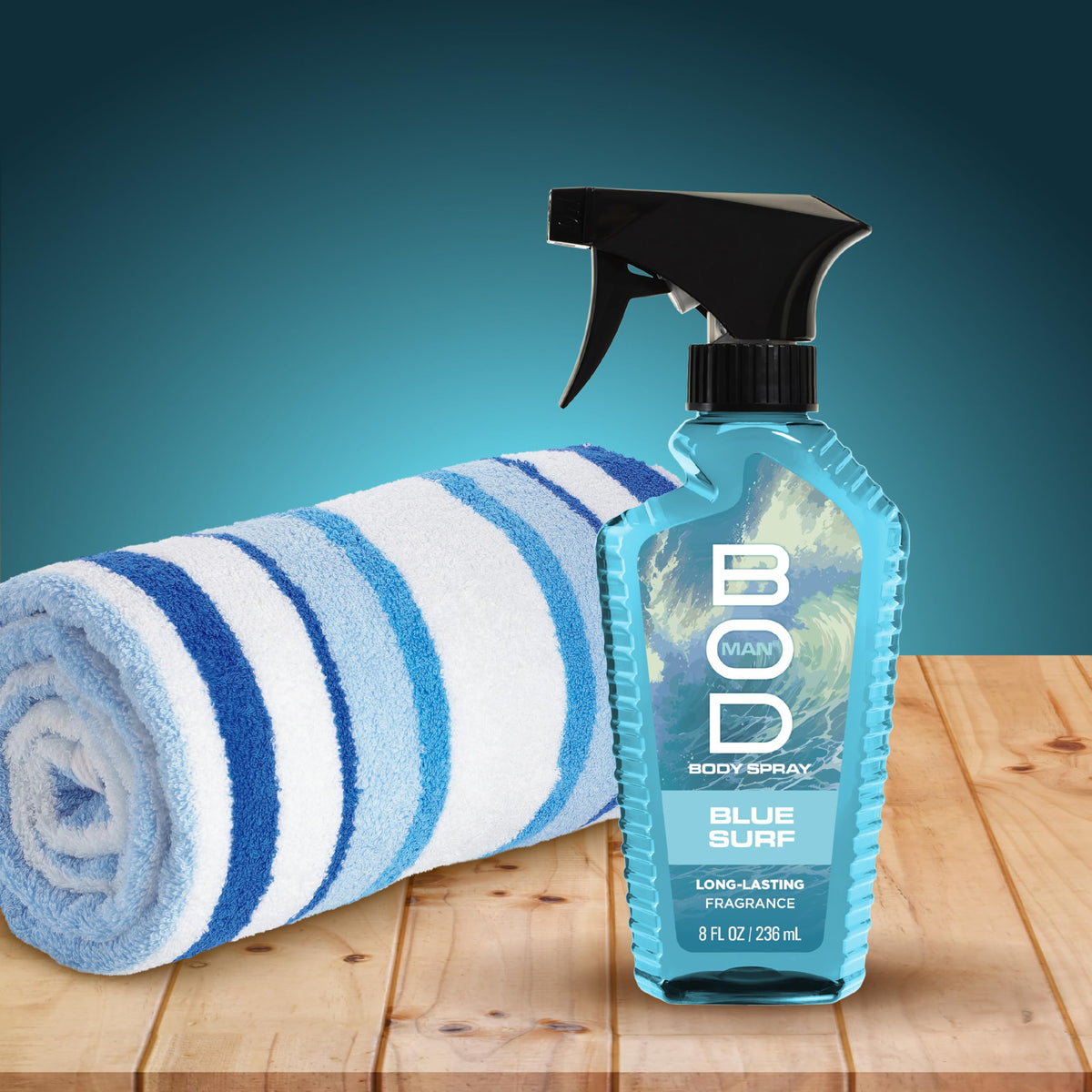BOD man Blue Surf Body Spray 8 fl oz packaging