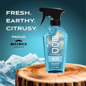 BOD man Blue Surf Body Spray 8 fl oz side view