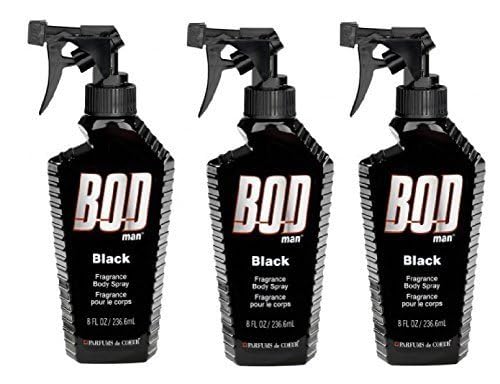 Bod Man Body Spray Black pack of 3 bottles