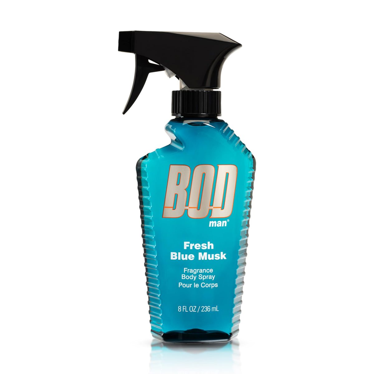 BOD man Fresh Blue Musk Body Spray front view 8 fl oz
