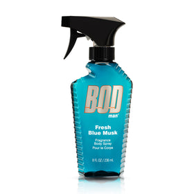 BOD man Fresh Blue Musk Body Spray front view 8 fl oz