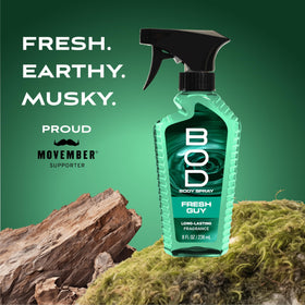 BOD man Fresh Guy Body Spray packaging with vibrant design
