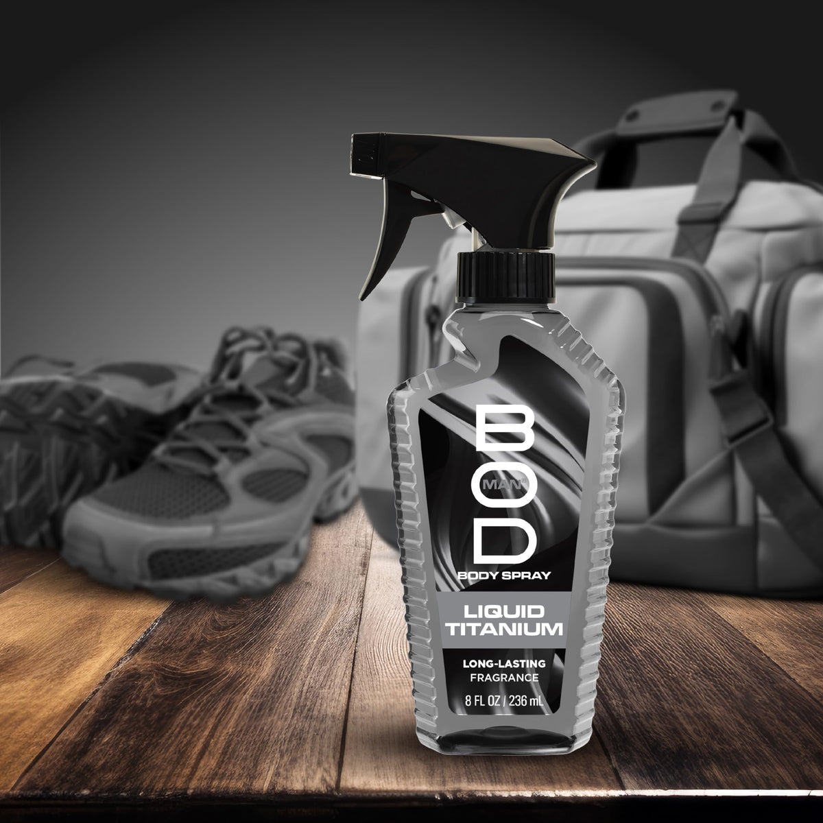 Bod Man Liquid Titanium Body Spray 8oz in lifestyle scene