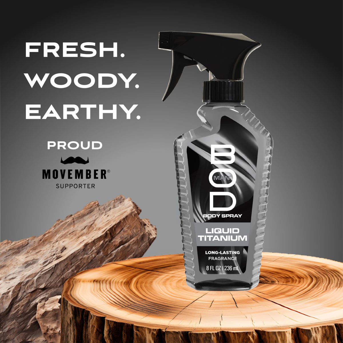 Bod Man Liquid Titanium Body Spray 8oz side view