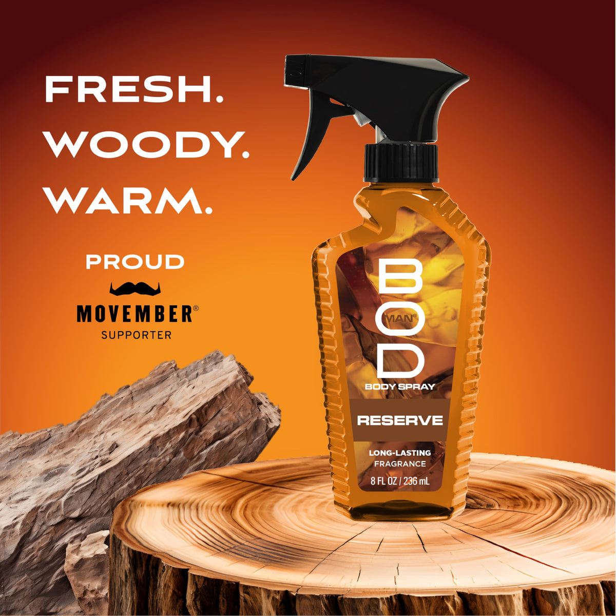 Bod Man Reserve Body Spray 8 fl oz side view