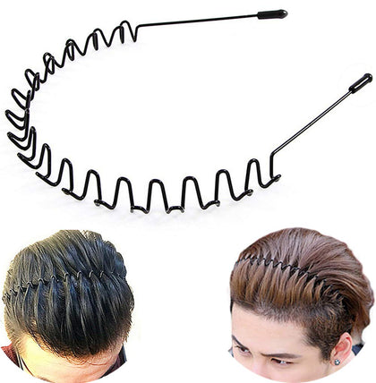 bodbop Metal Hair Band front view with wavy design