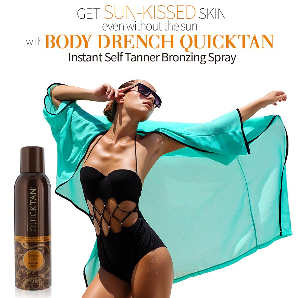 Body Drench QuickTan Instant Bronze Self Tanning Spray 360° nozzle close-up