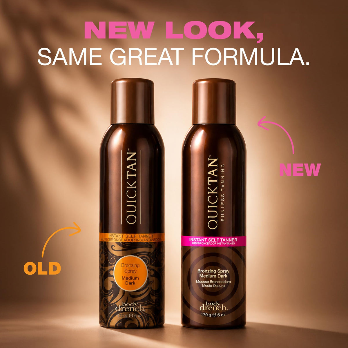 Body Drench QuickTan Instant Bronze Self Tanning Spray application demonstration