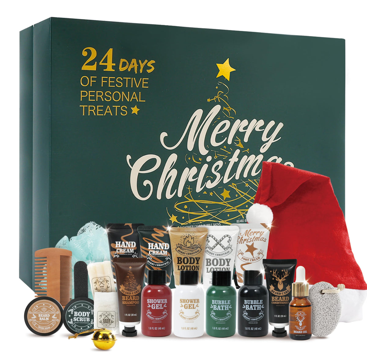 BODY & EARTH 2026 Advent Calendar front view with 24 boxes