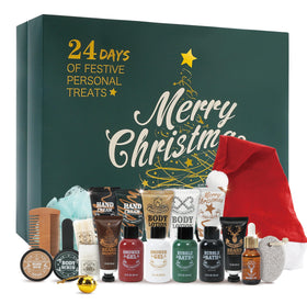 BODY & EARTH 2026 Advent Calendar front view with 24 boxes